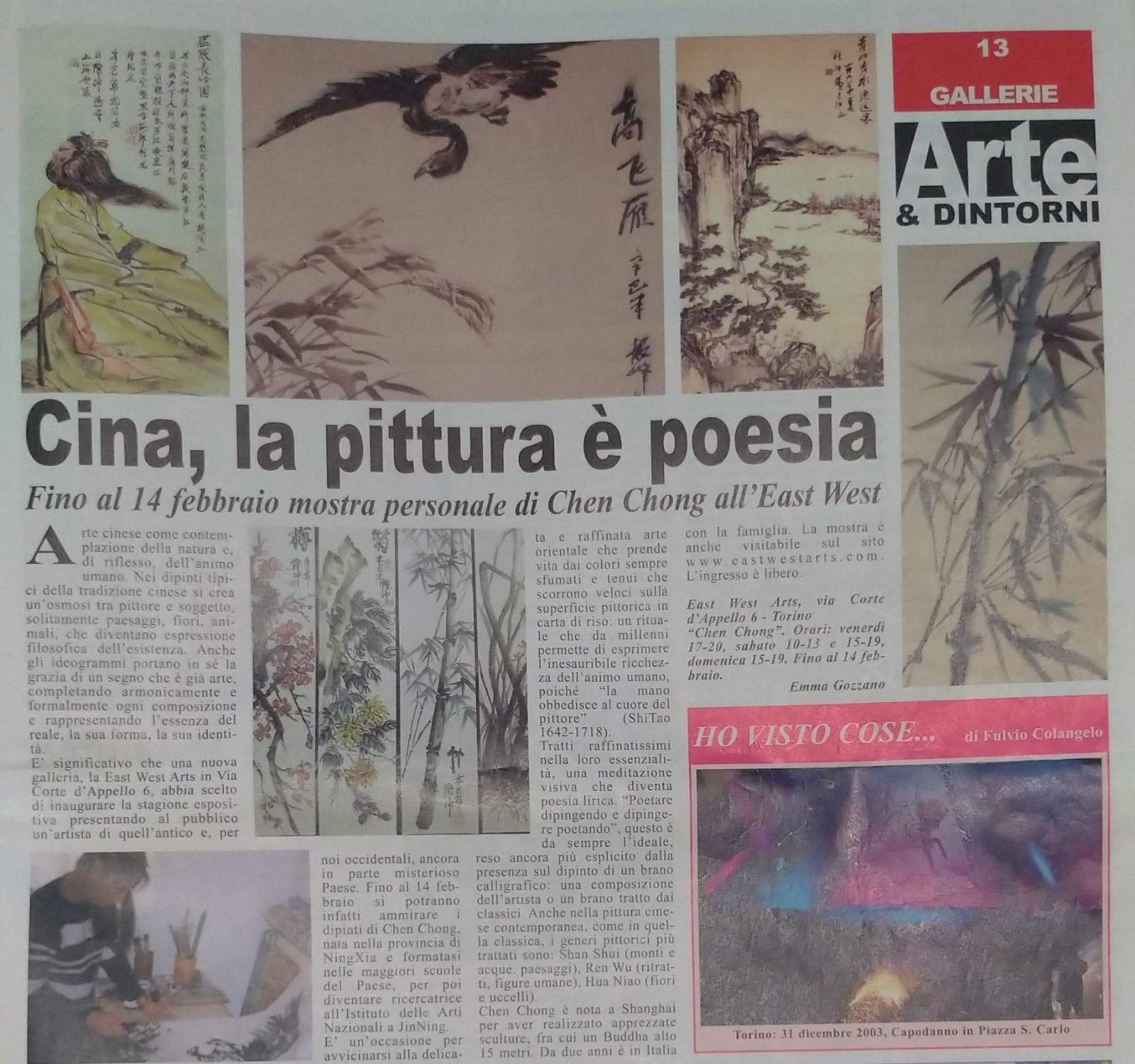 chen articolo mostra